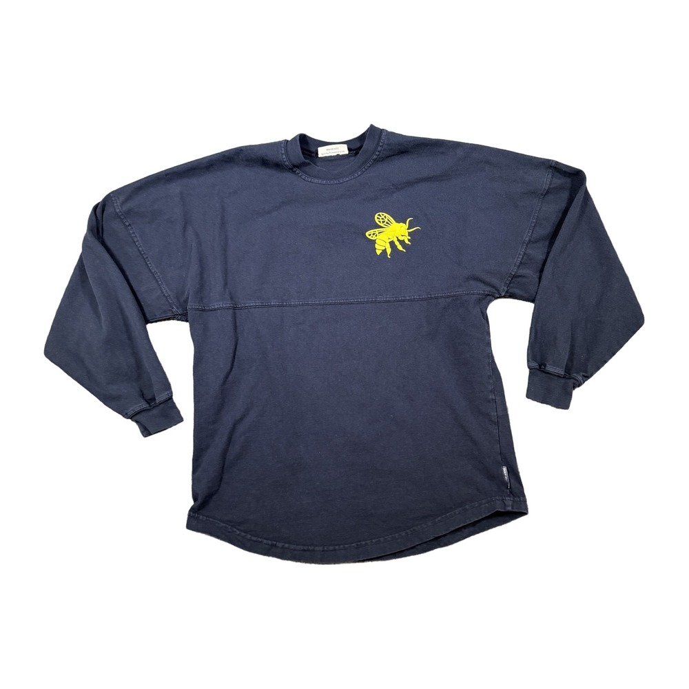 Spirit Activewear Wynne Yellowjackets Long Sleeve Shirt Navy XS Puffy Print